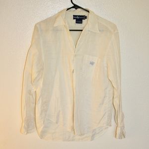 VINTAGE Ralph Lauren cream colored blouse